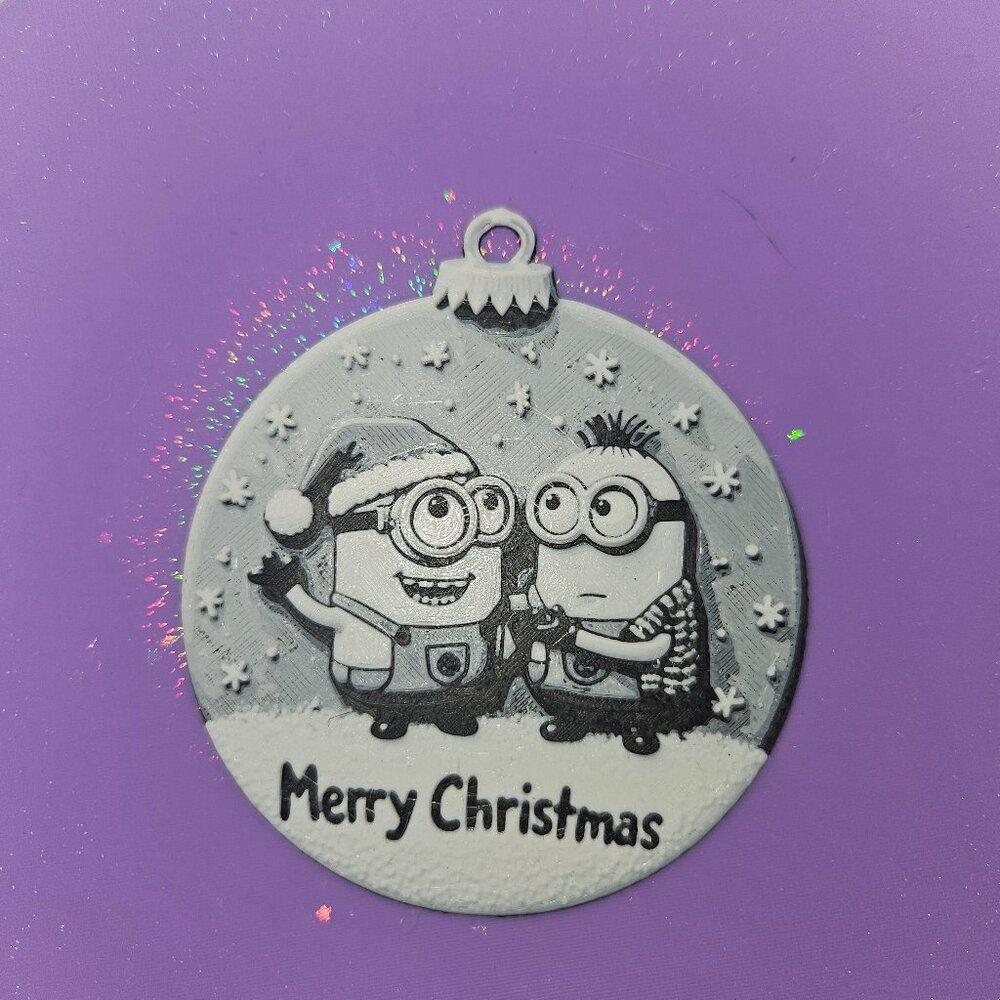 A minion christmas ornament